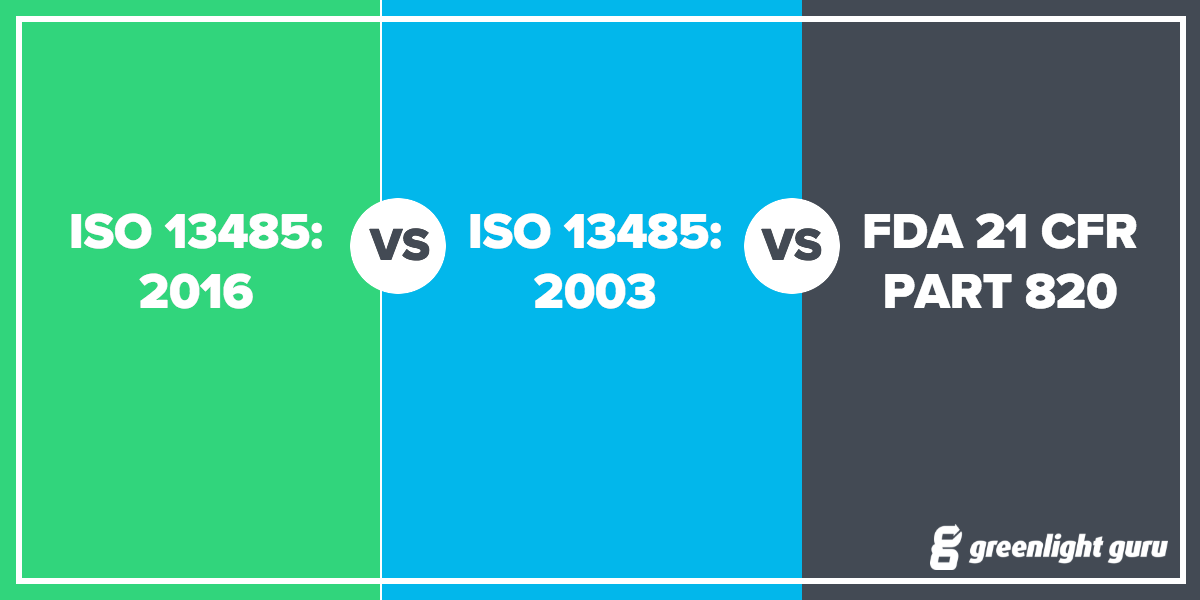 FDA 21 CFR Part 820 Vs. ISO 13485:2016 Vs. ISO 13485:2003